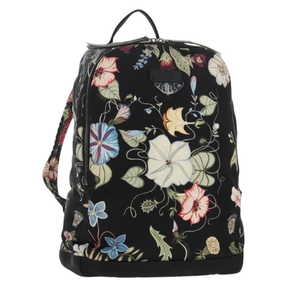 Gucci Flora Backpack Canvas Black #348669G66B